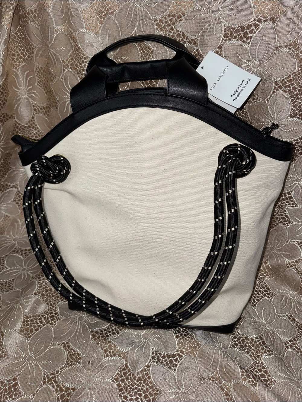 NWT Free Assembly Canvas Tote Bag